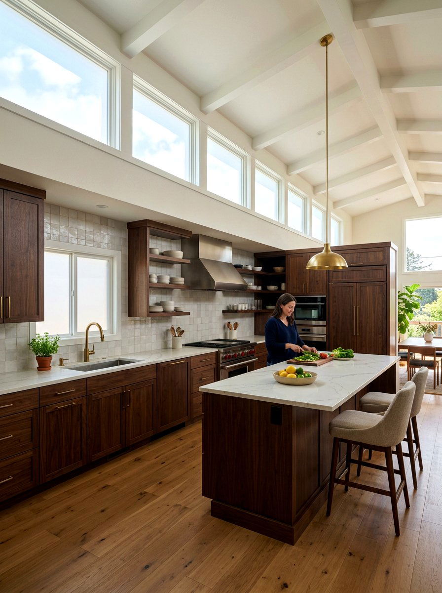 Clerestory window over sink - 30 sink window kitchen ideas
