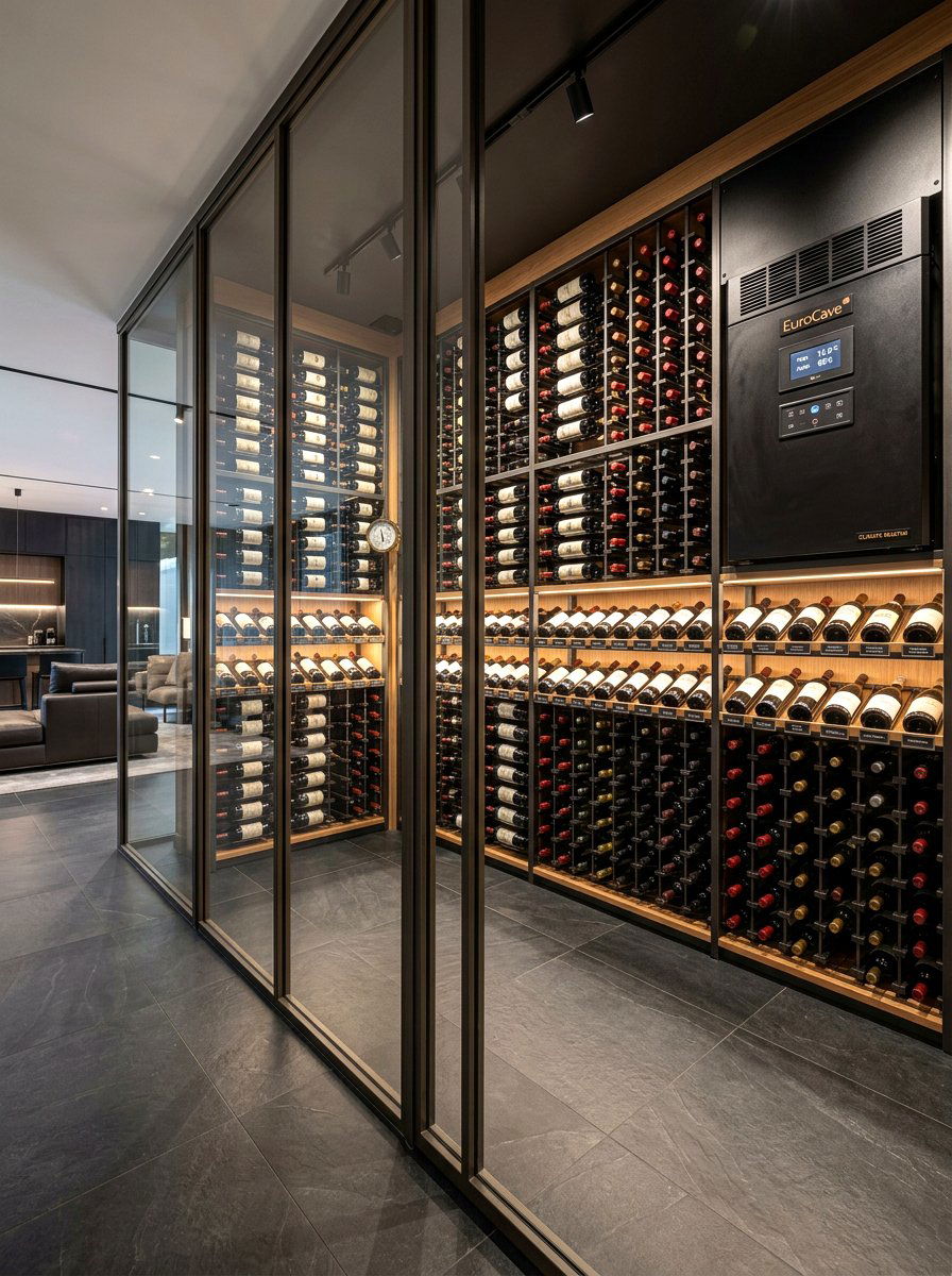 Climate Controlled Wine Room - 30 basement wine room ideas