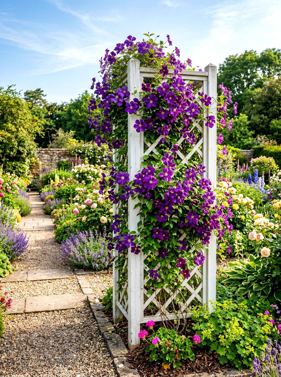 Climbing Flower Vine - 30 terrace garden ideas