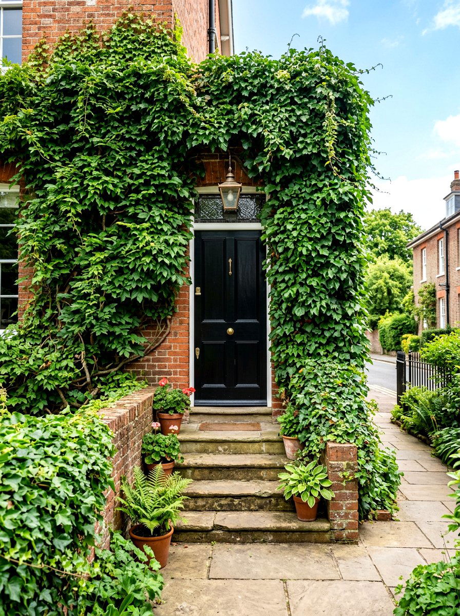 Climbing Ivy On Brick Walls - 30 townhouse stoop ideas