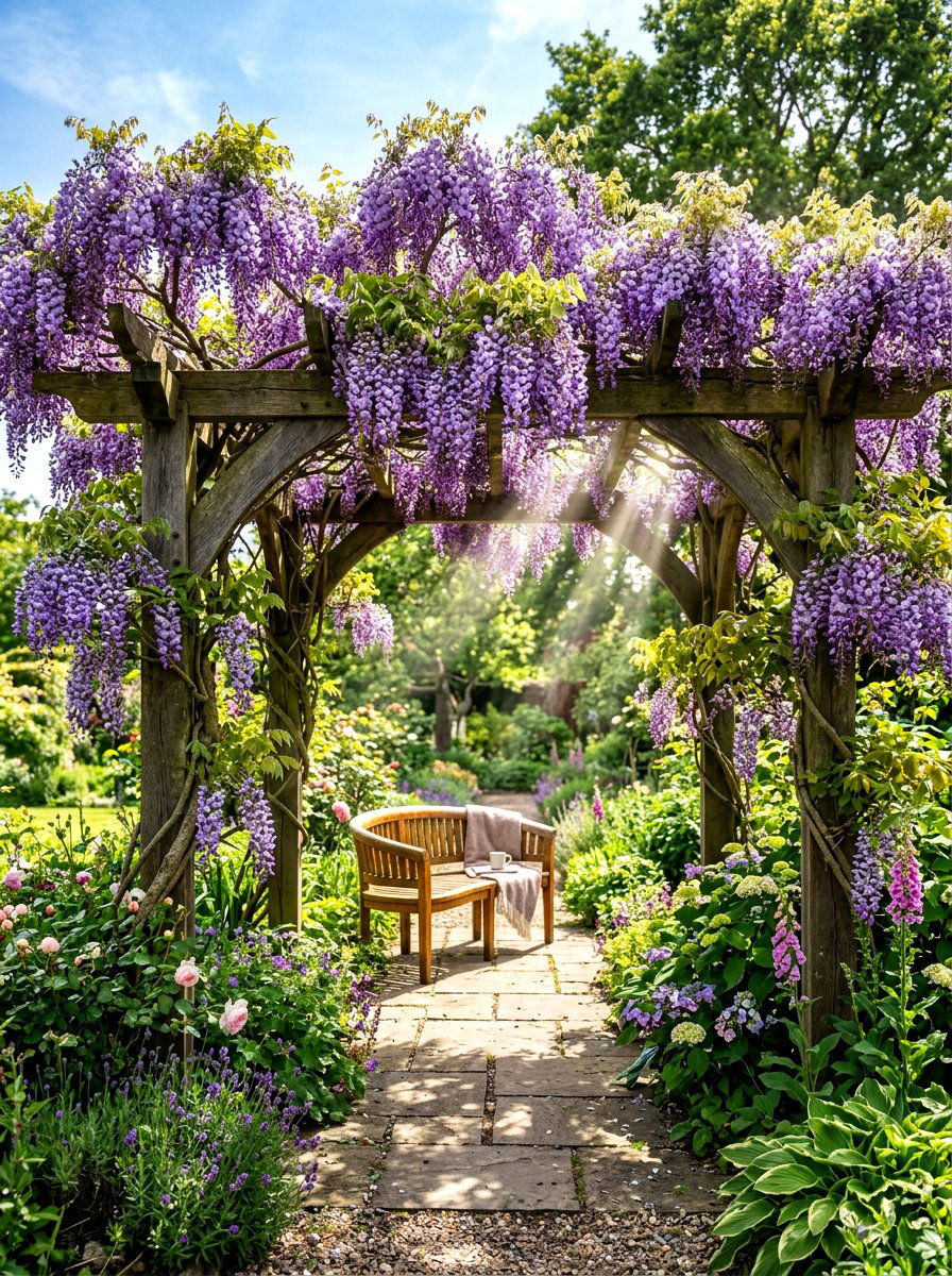 Climbing Plant Pergola - 30 outdoor pergola ideas