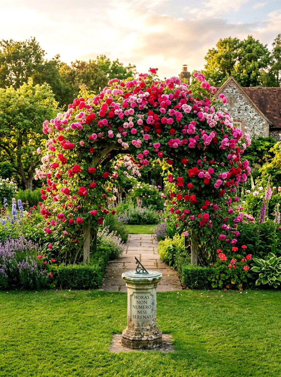 Climbing Rose Arbor - 30 garden arbor ideas