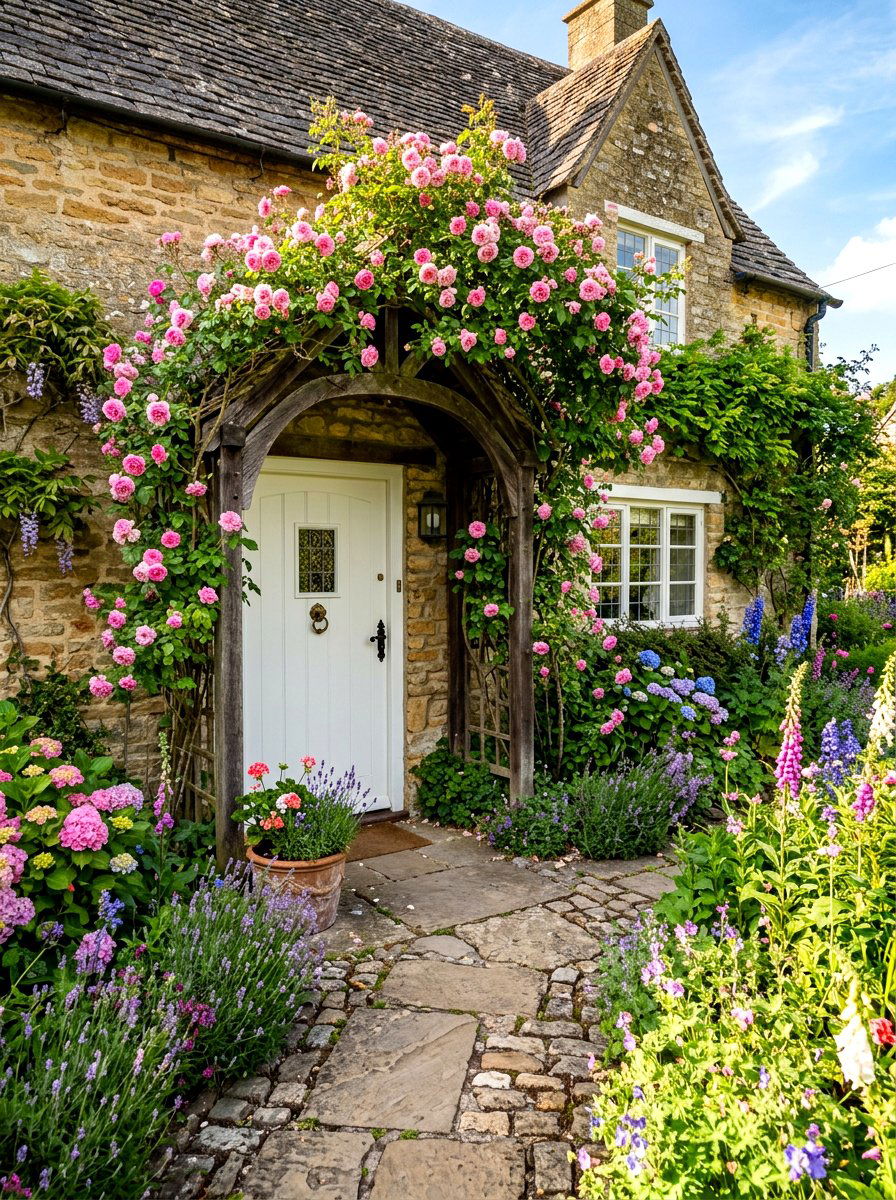 Climbing Rose Side Entry - 30 side entrance ideas