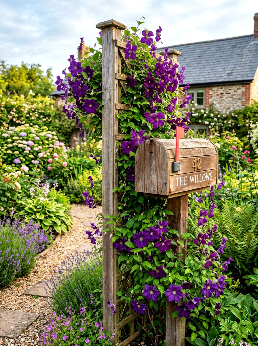 Climbing Vine Mailbox - 30 mailbox landscaping ideas