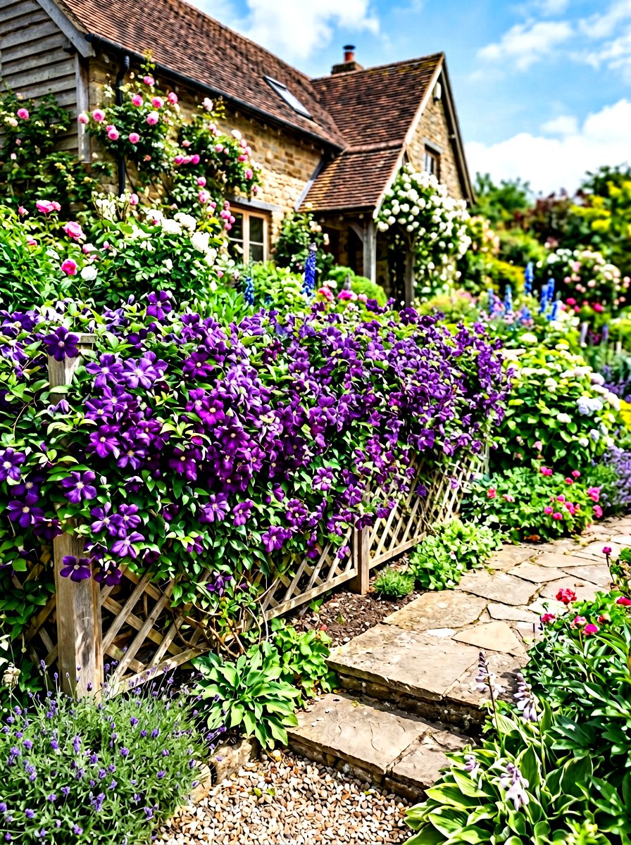 Climbing plant lattice skirting - 30 deck skirting lattice ideas