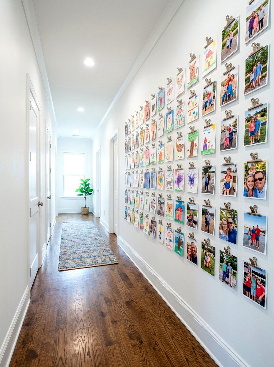 Clip Note Gallery Wall - 30 message board wall ideas