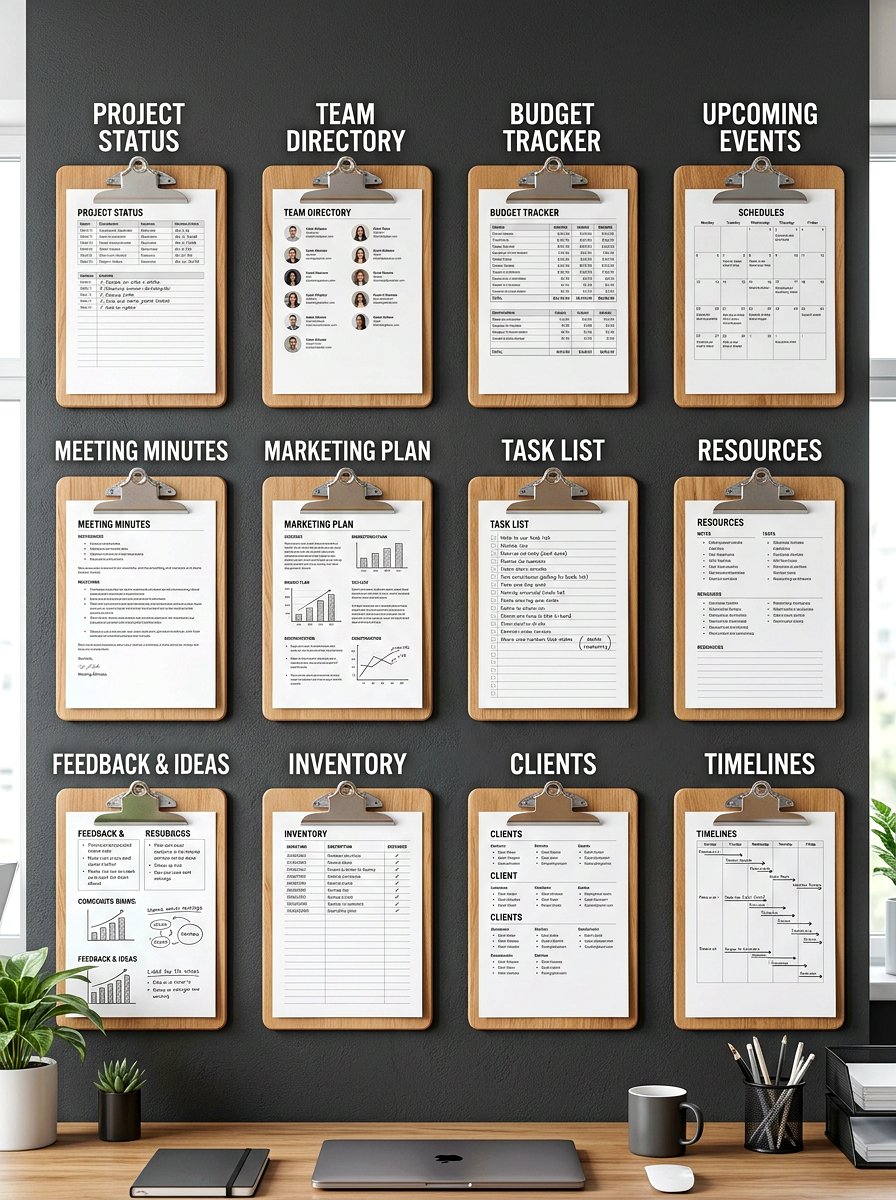 Clipboard Command Center Wall - 30 command center wall ideas