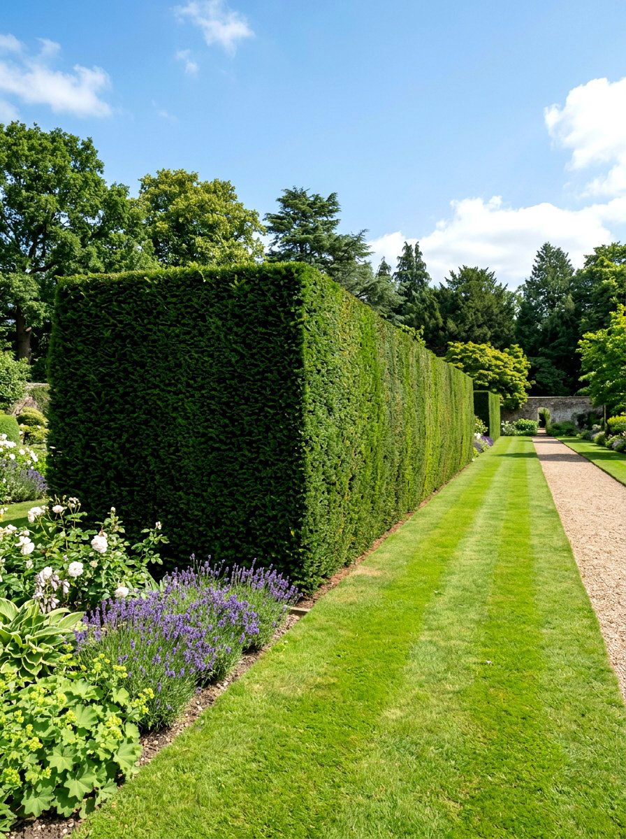 Clipped Yew Hedge - 30 formal garden ideas