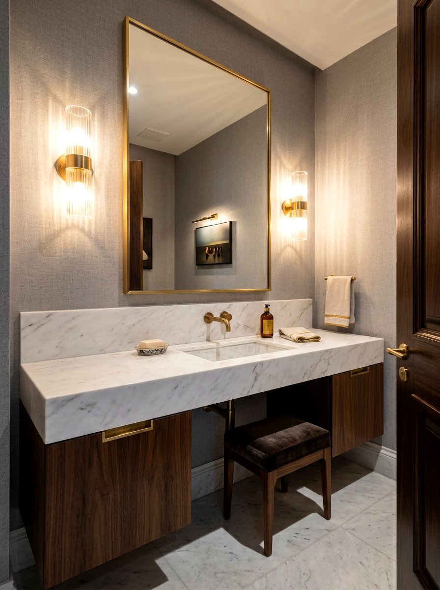 Cloakroom Mirror Lighting - 30 cloakroom ideas