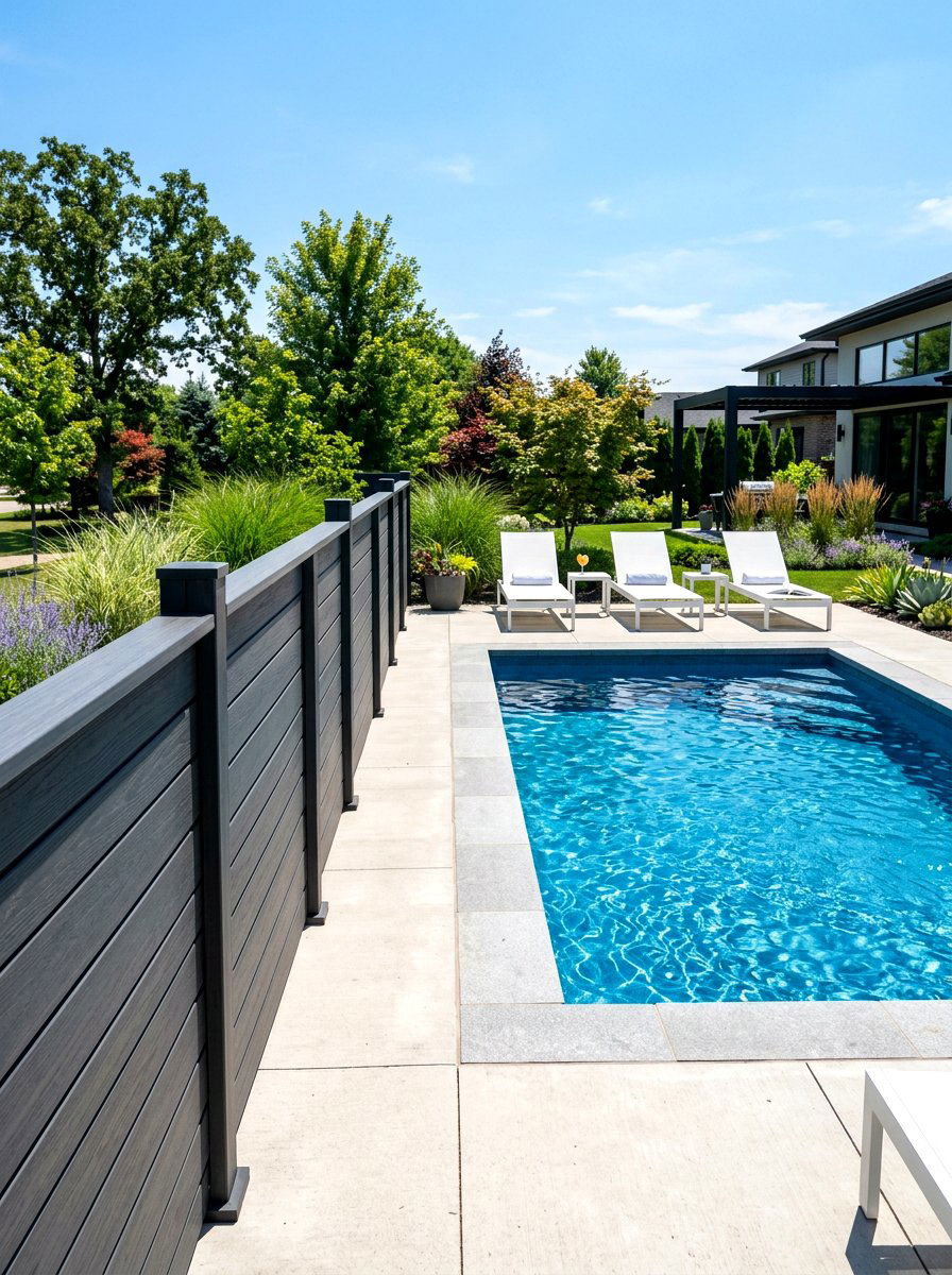 Closed top fence - 30 vinyl fence ideas