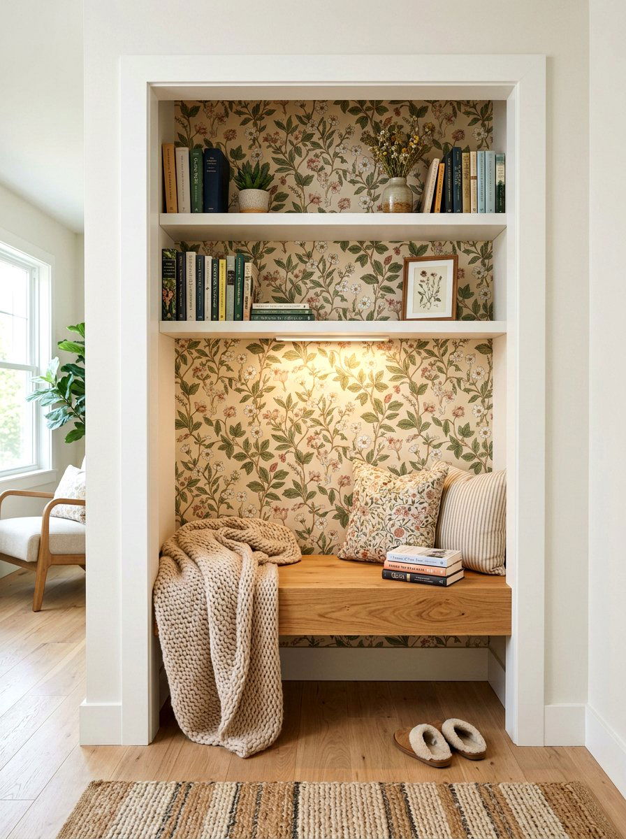 Closet Conversion Reading Nook - 30 reading nook ideas