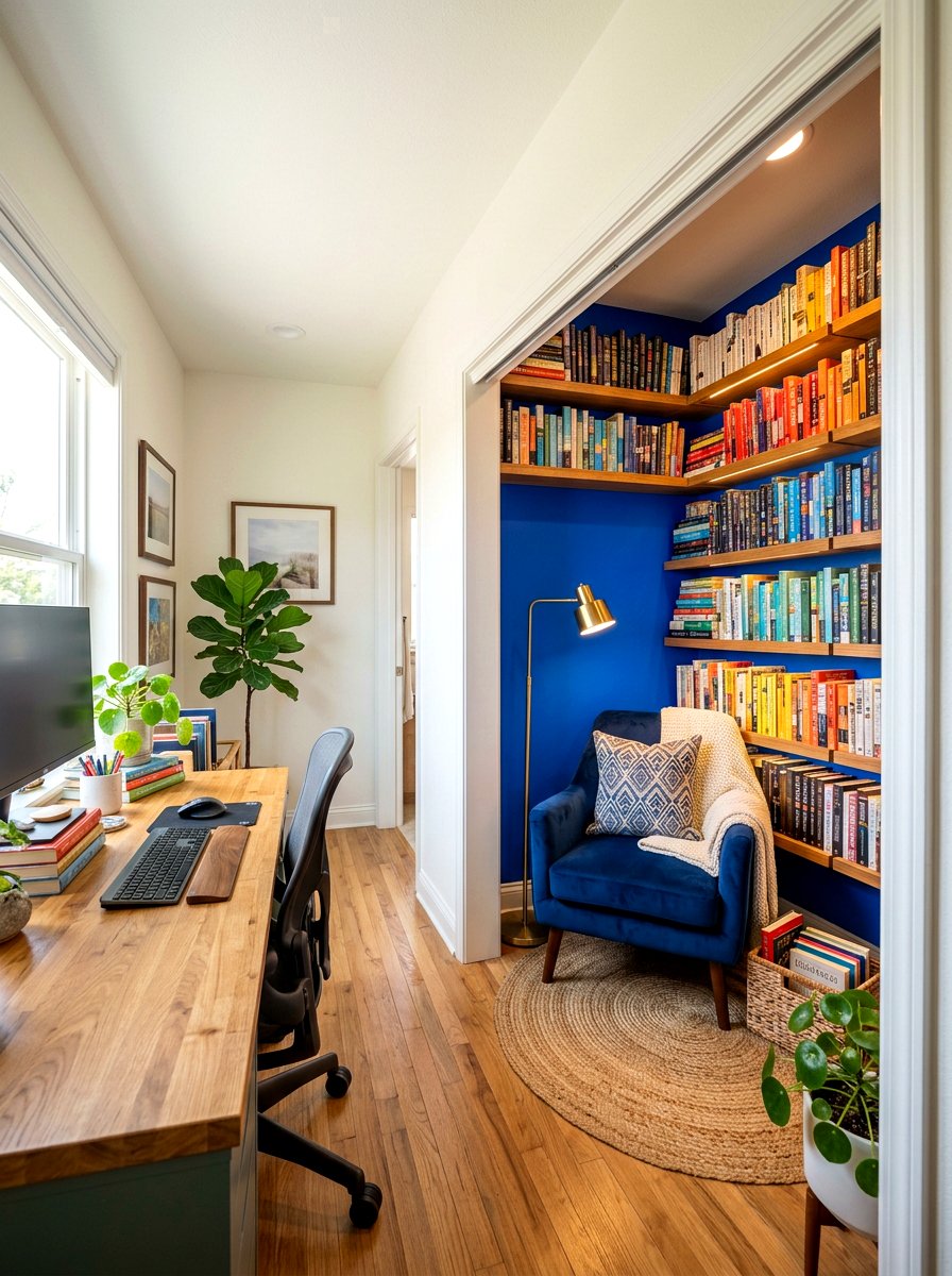 Closet Conversion Reading Room - 30 office reading corner ideas