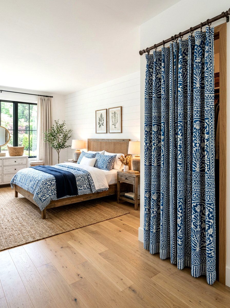 Closet Door Curtain Replacement - 30 curtain divider apartment ideas