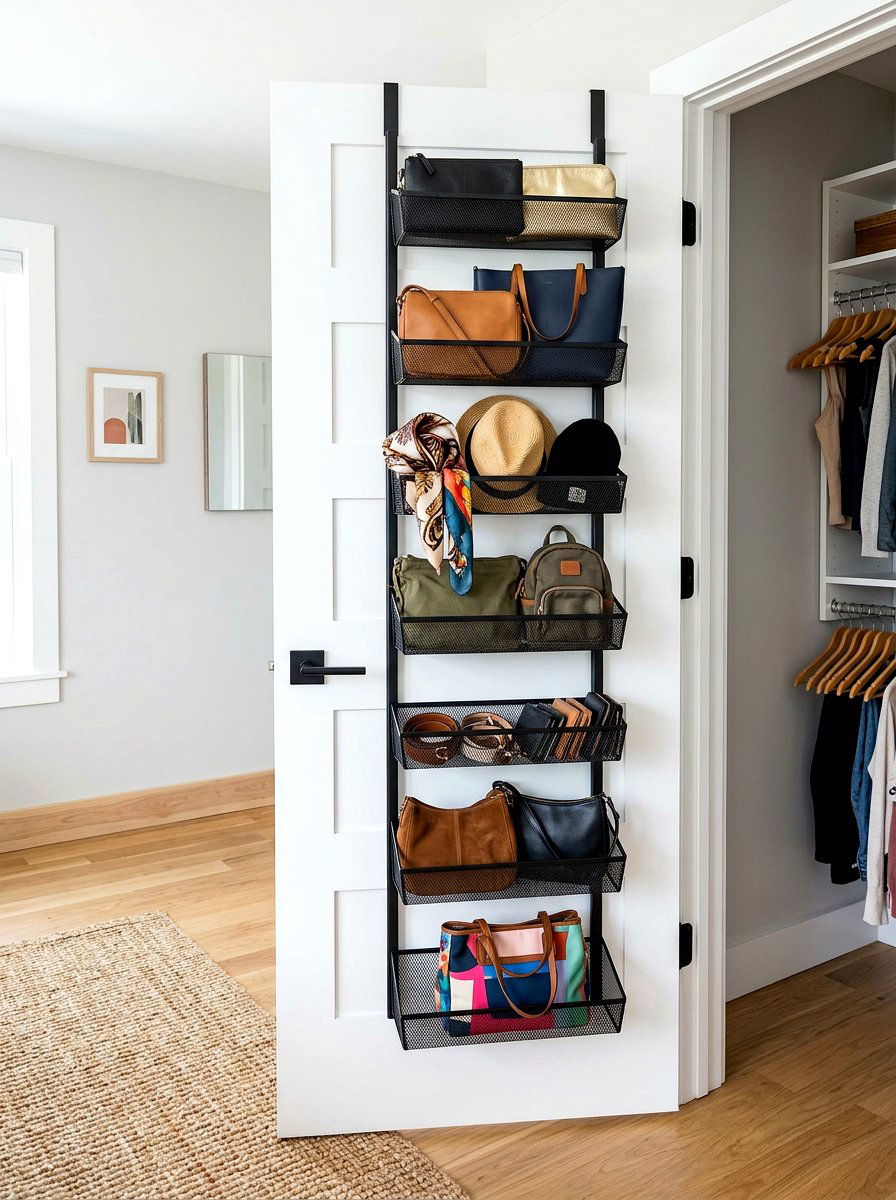 Closet Door Rack - 30 micro closet organization ideas