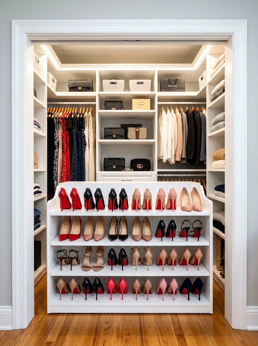 Closet Floor Insert - 30 hidden shoe storage apartment ideas