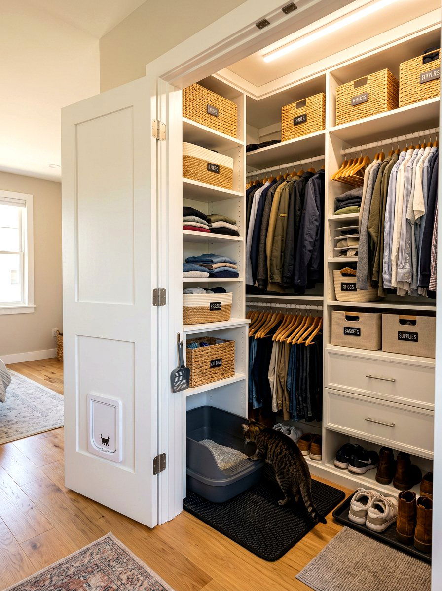 Closet Floor Litter Area - 30 hidden litter area ideas aesthetic