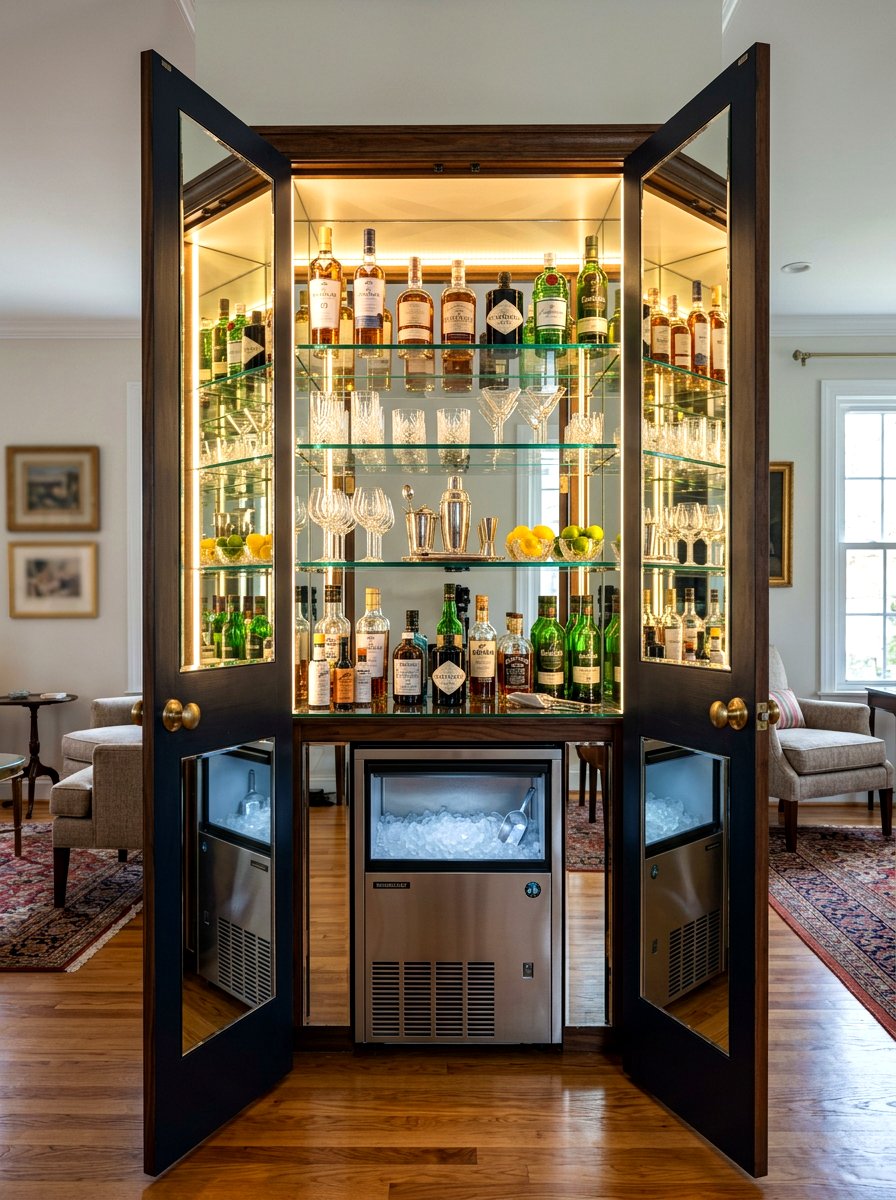 Closet Ice Maker Bar - 30 ice maker nook ideas