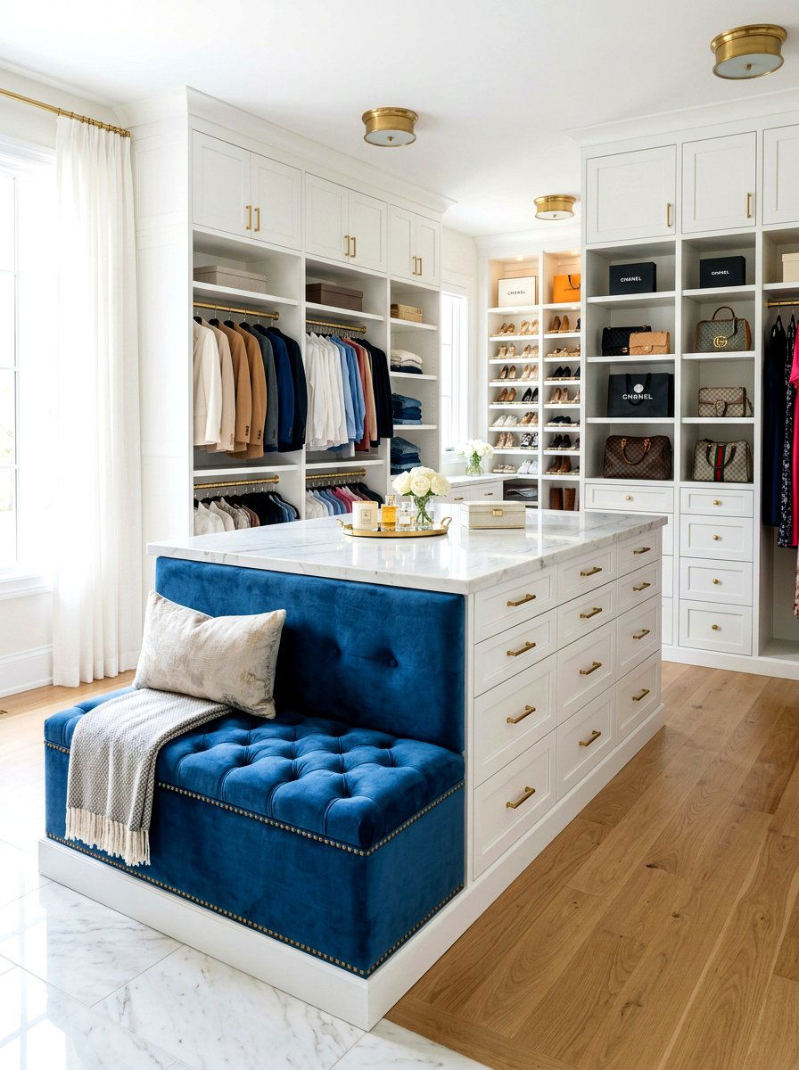 Closet Island With Seating - 30 closet island storage ideas