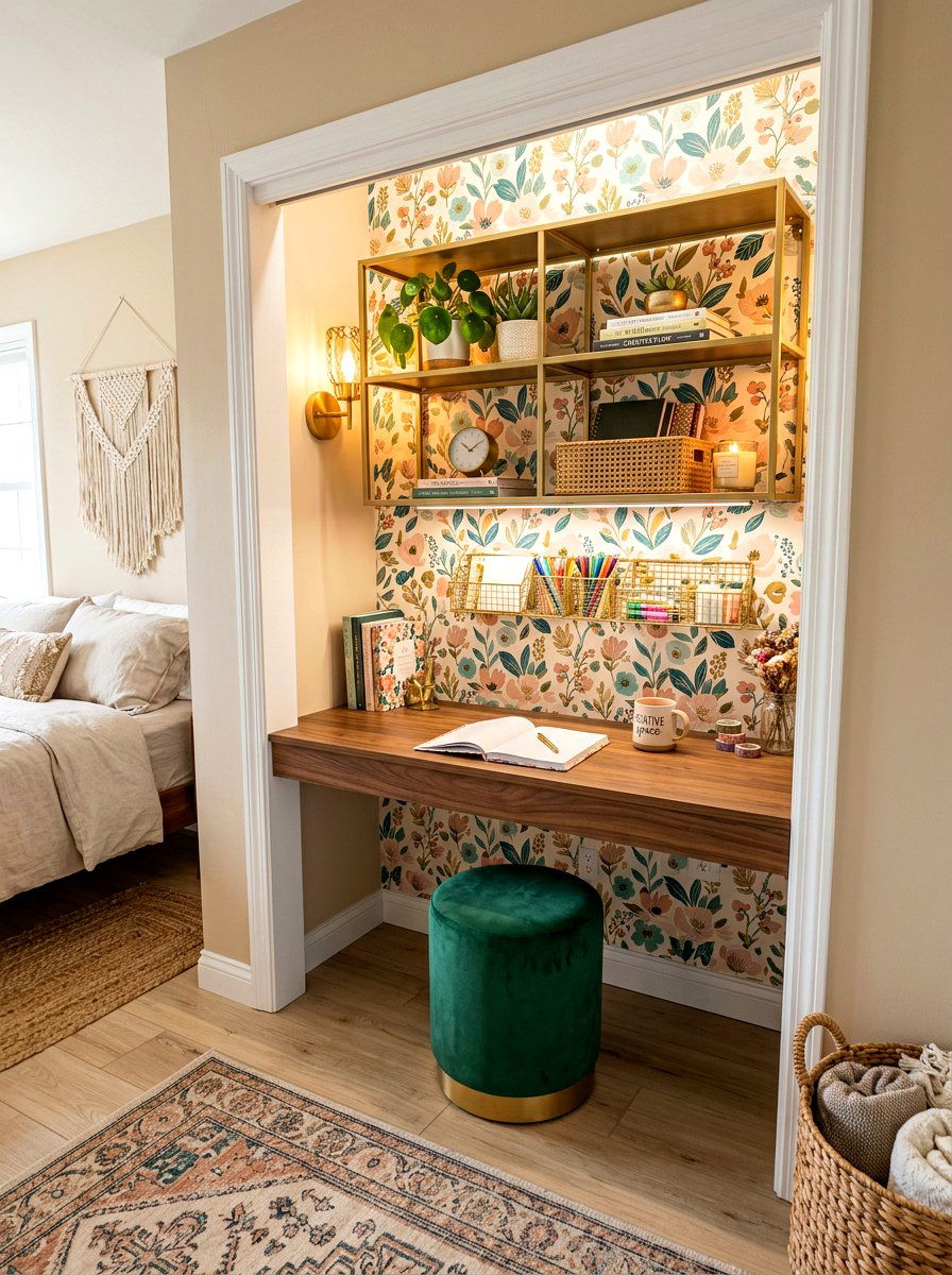Closet Journaling Nook - 30 journaling nook ideas