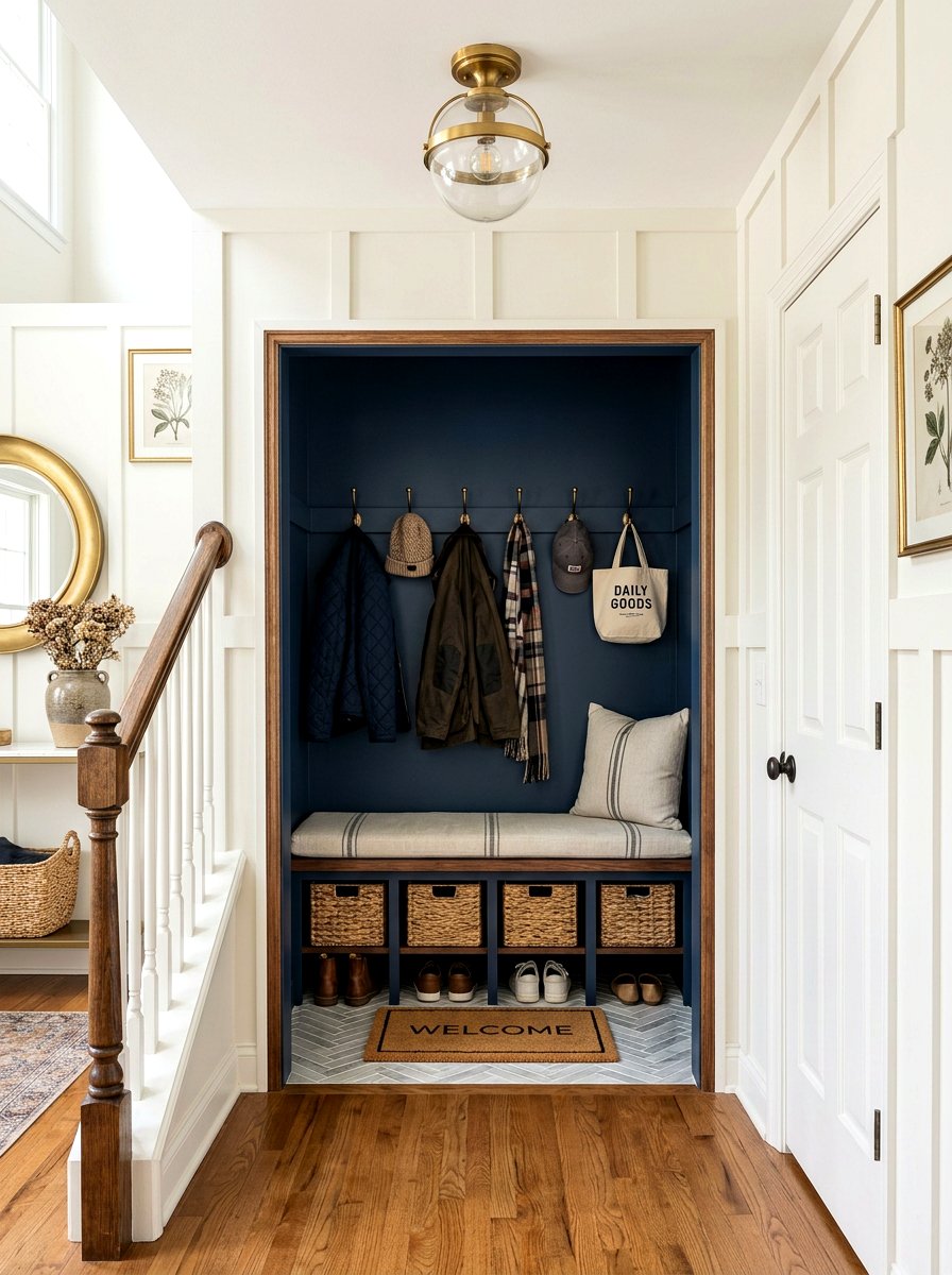 Closet Mudroom Conversion - 30 mini mudroom apartment ideas