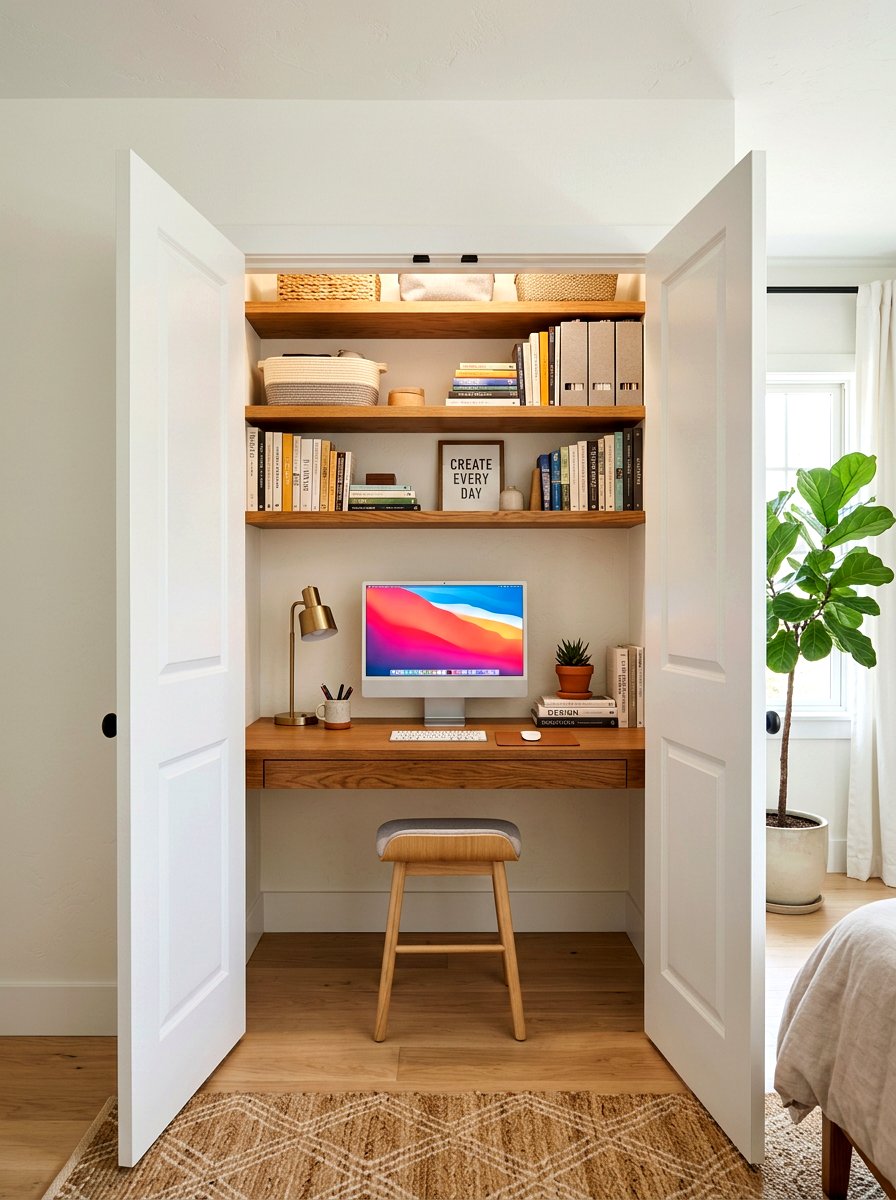 Closet Office Conversion - 30 office file storage ideas