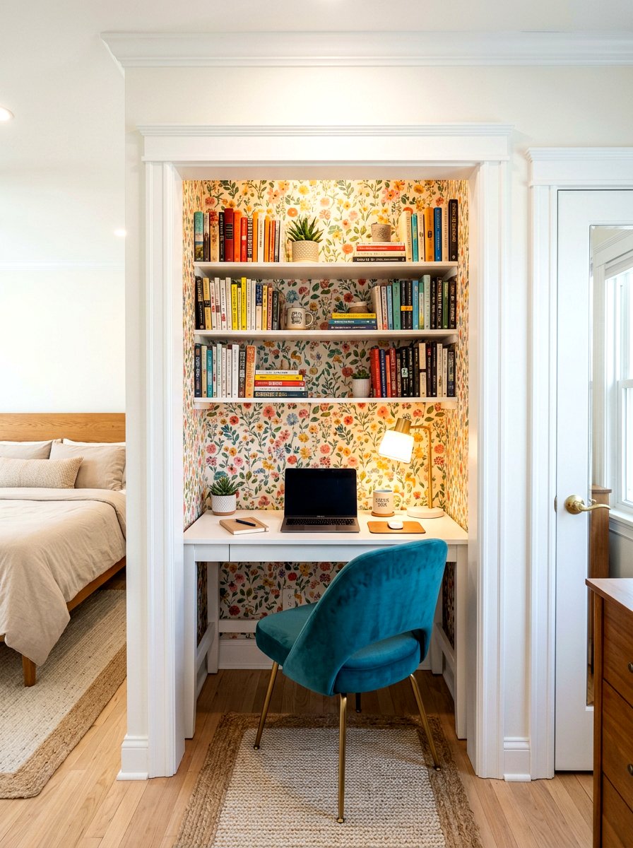 Closet Office Conversion - 30 study hall nook ideas