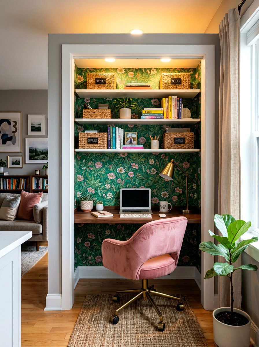 Closet Office Conversion - 30 apartment office ideas