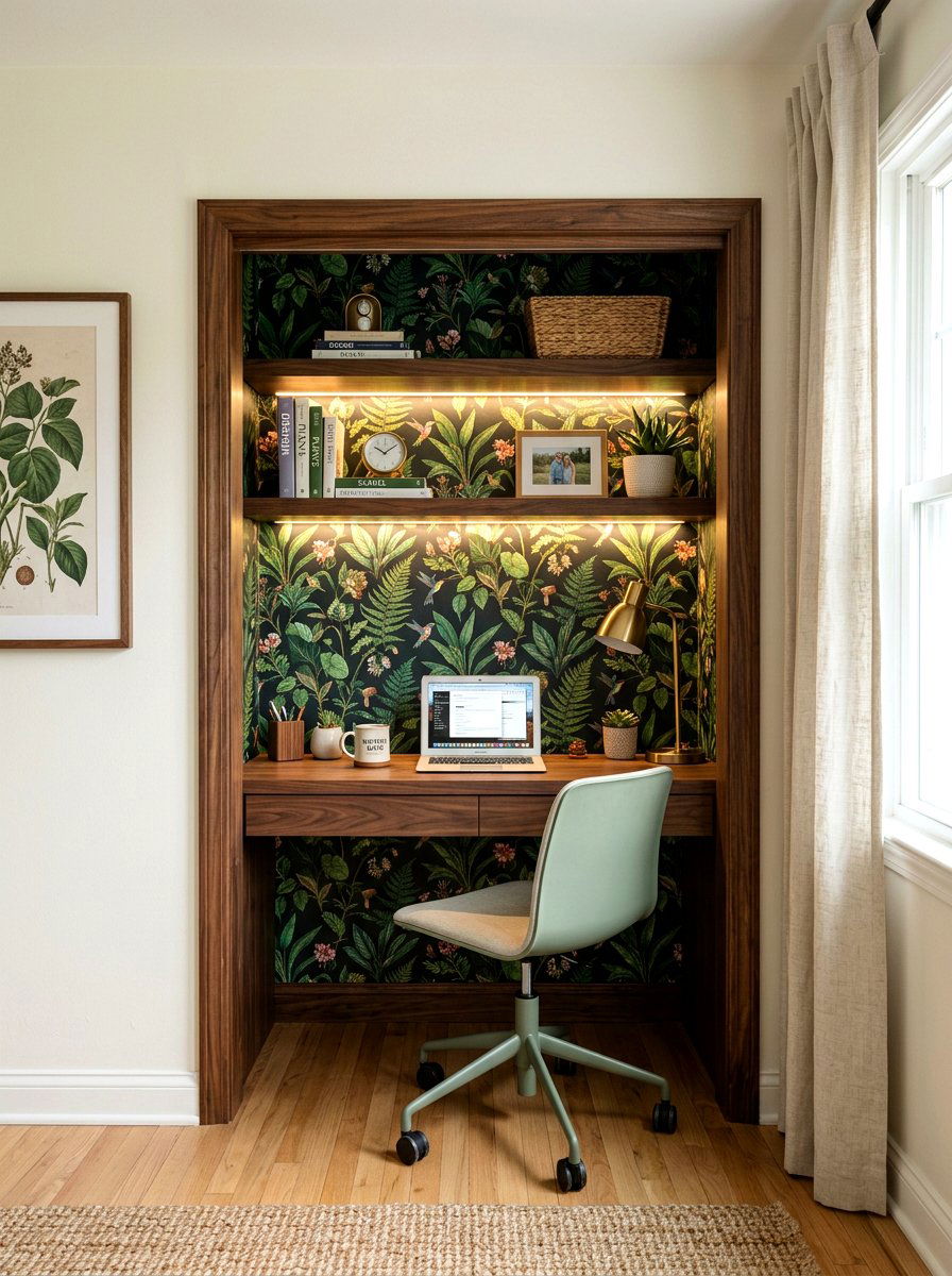 Closet Office Nook - 30 home office ideas