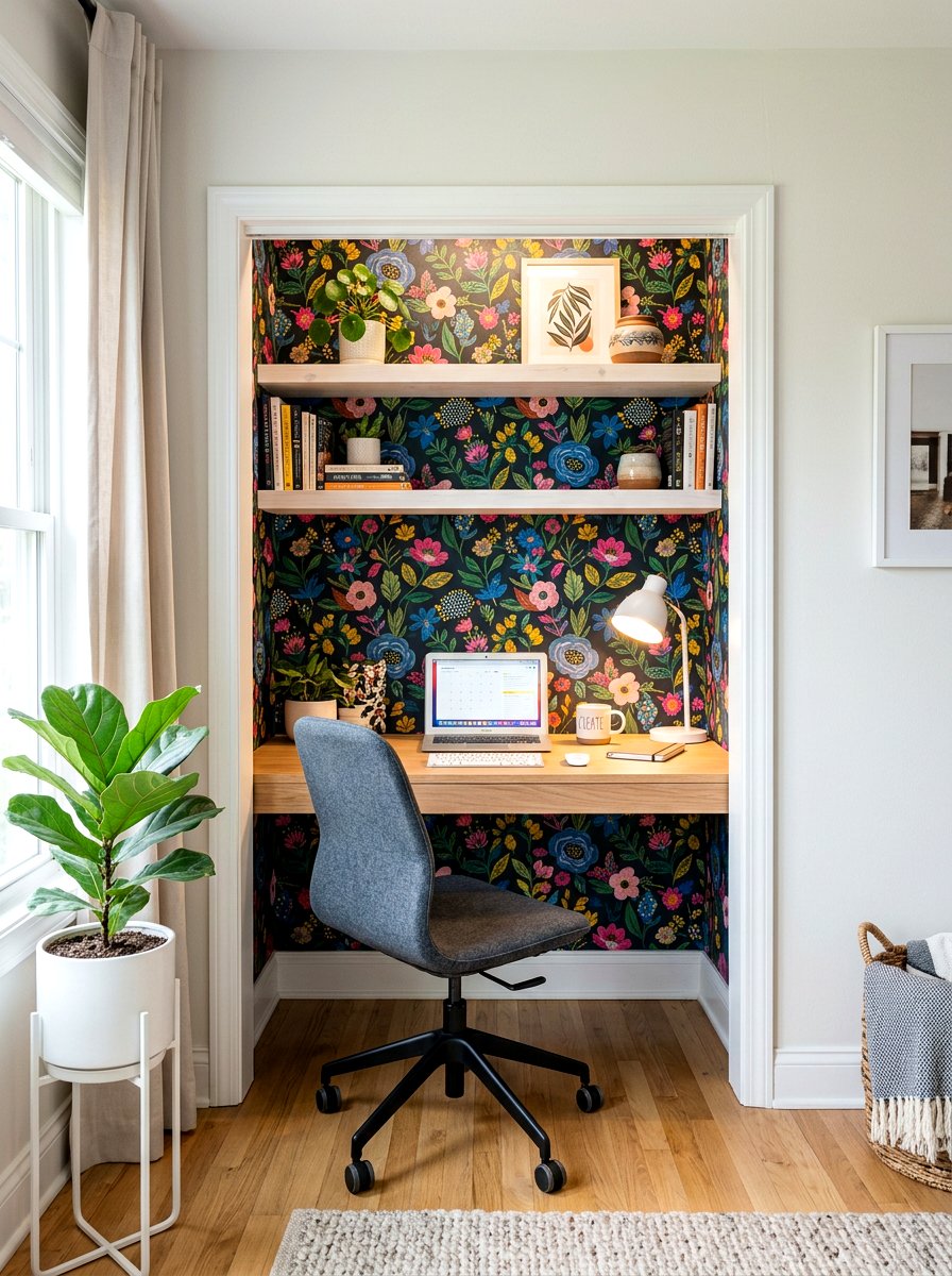 Closet Office Transformation - 30 multipurpose room ideas