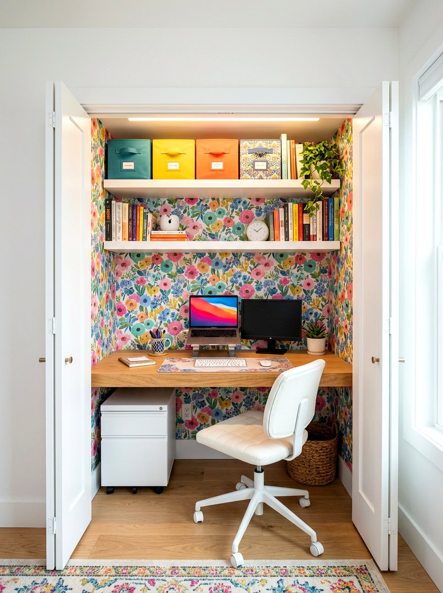 Closet Office Workspace - 30 office nook ideas