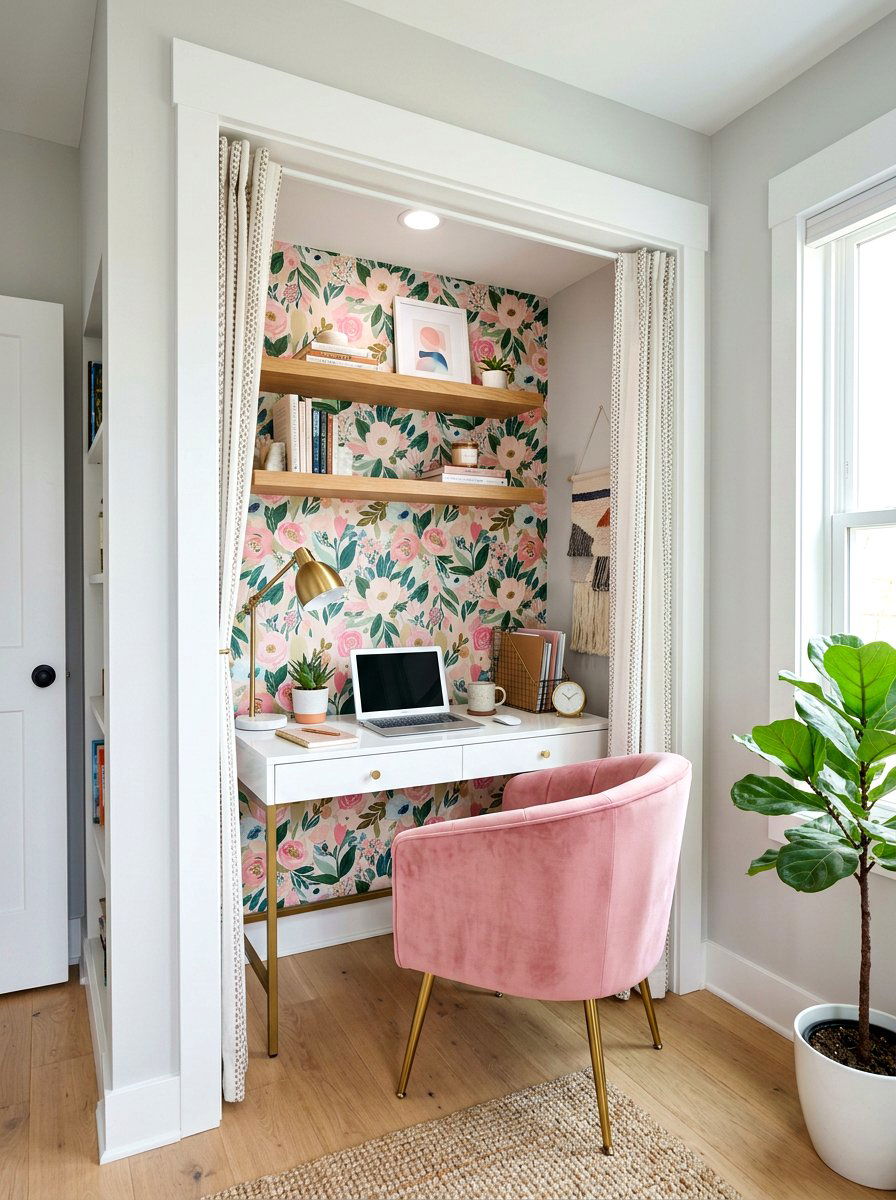 Closet Office - 30 cozy compartmentalized home ideas
