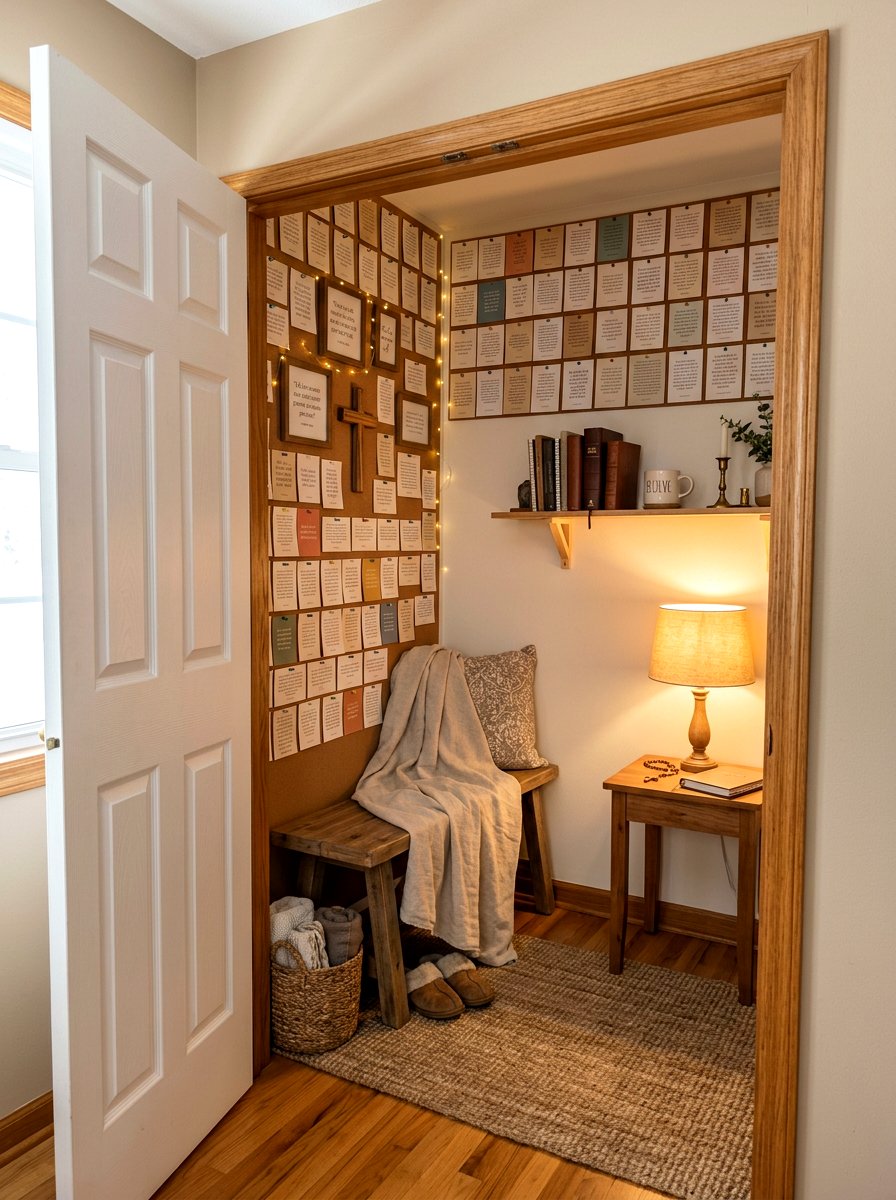 Closet Prayer Room - 30 prayer corner ideas