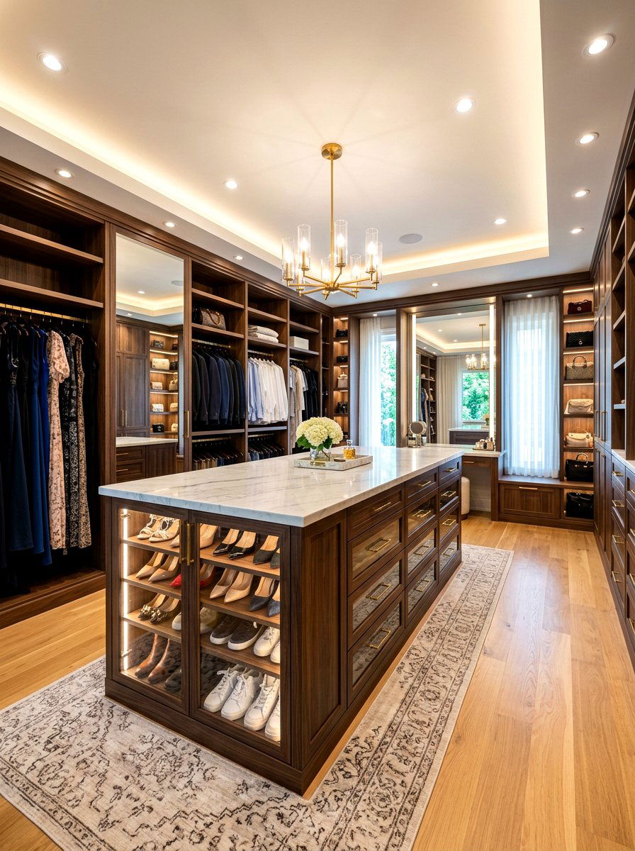 Closet Shoe Island - 30 hidden shoe cabinet ideas