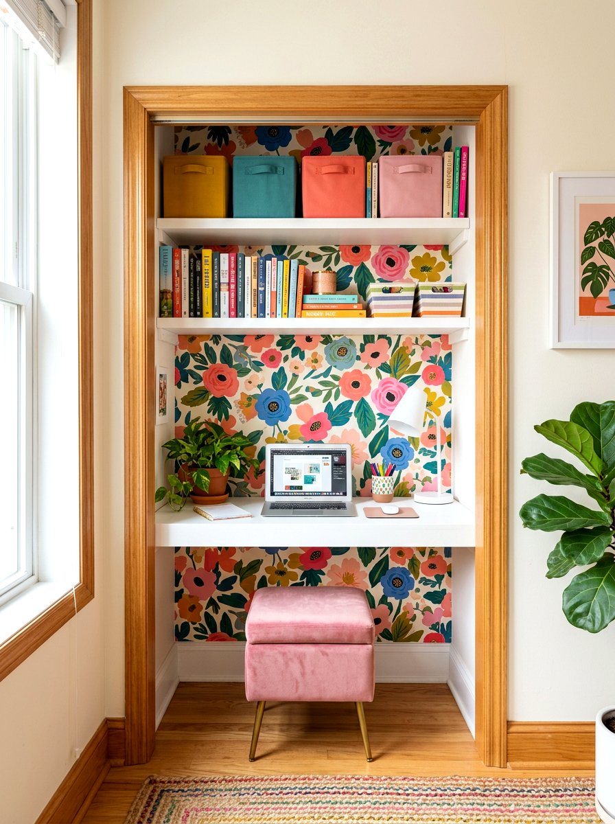 Closet Workspace Office - 30 feminine office ideas