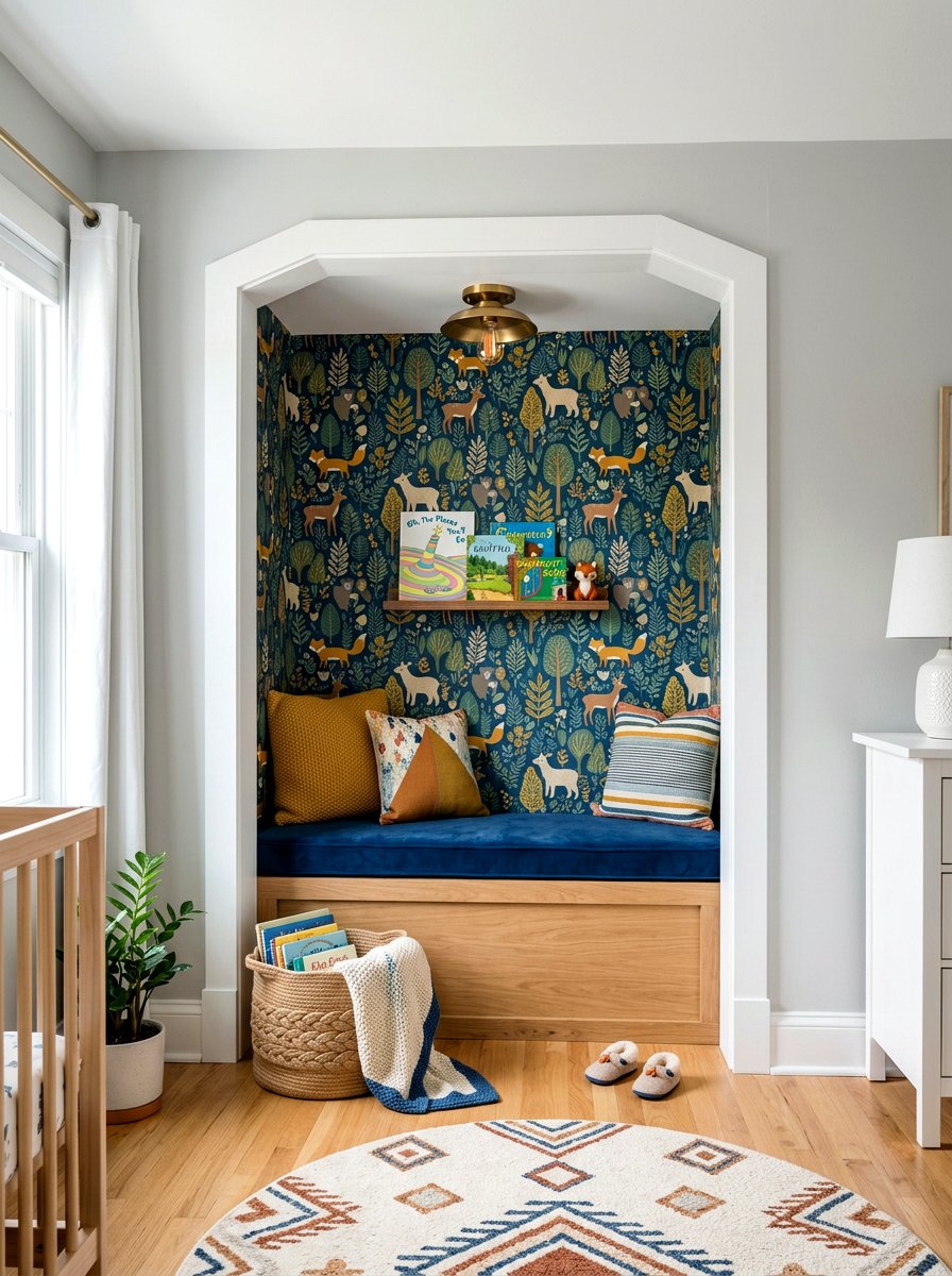 Closet conversion nursery reading corner - 30 nursery reading corner ideas