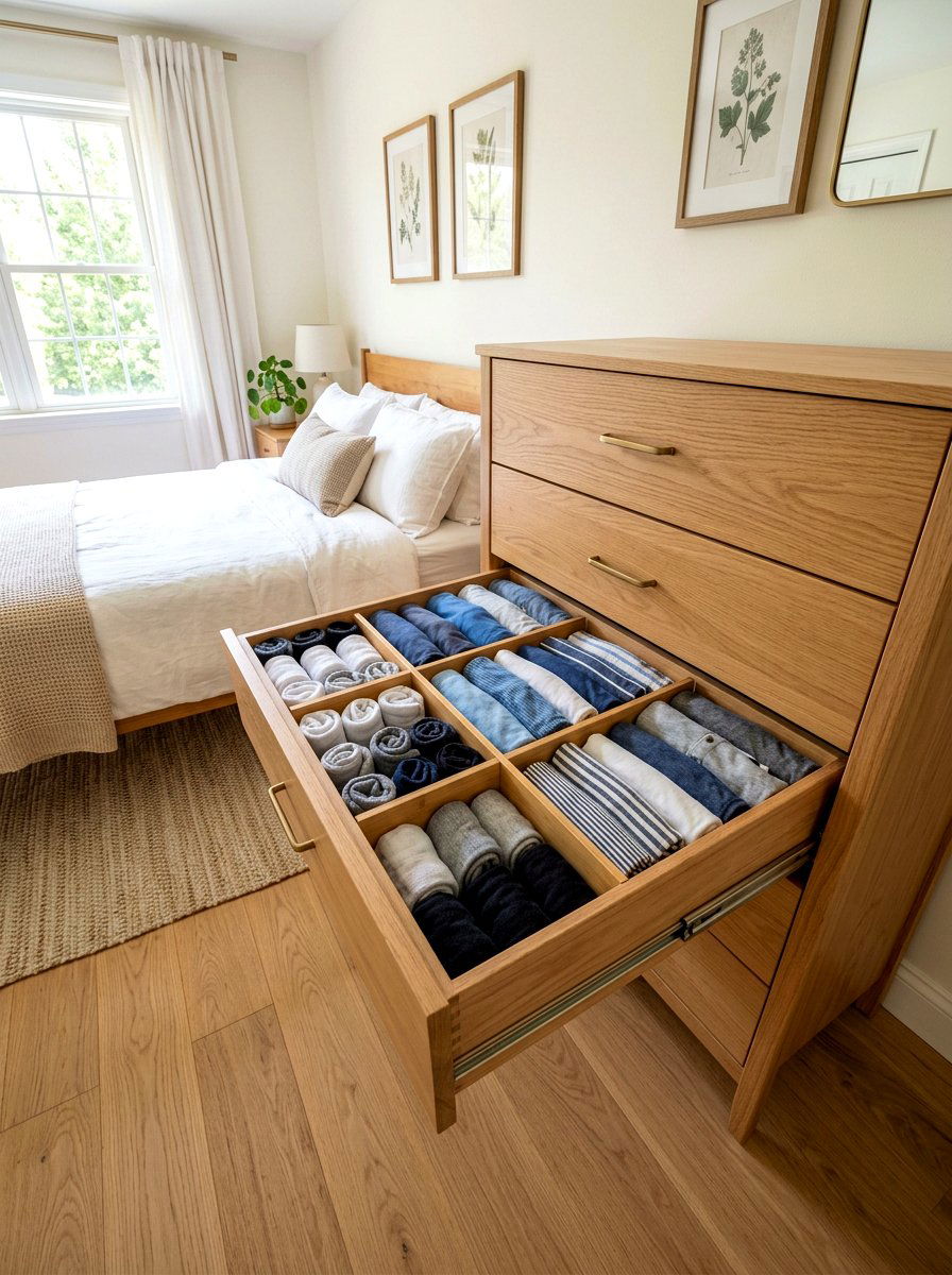 Clothing Drawer Dividers - 30 organizing a guest room ideas