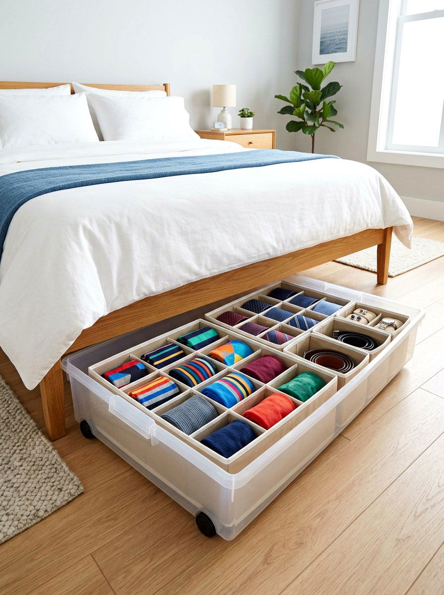 Clothing dividers for under bed - 30 under bed storage ideas