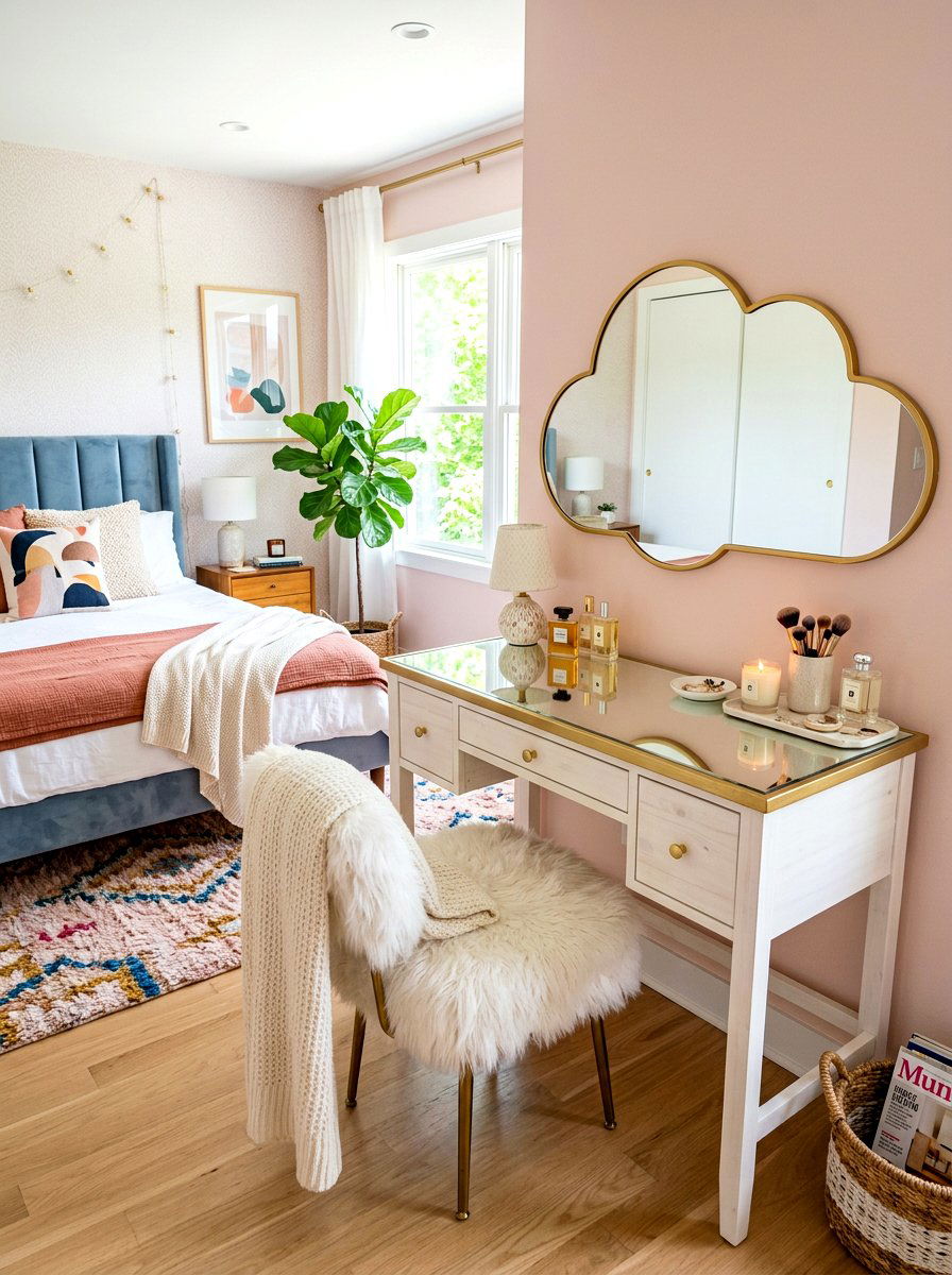 Cloud Shaped Mirror - 30 cloud inspired bedroom ideas