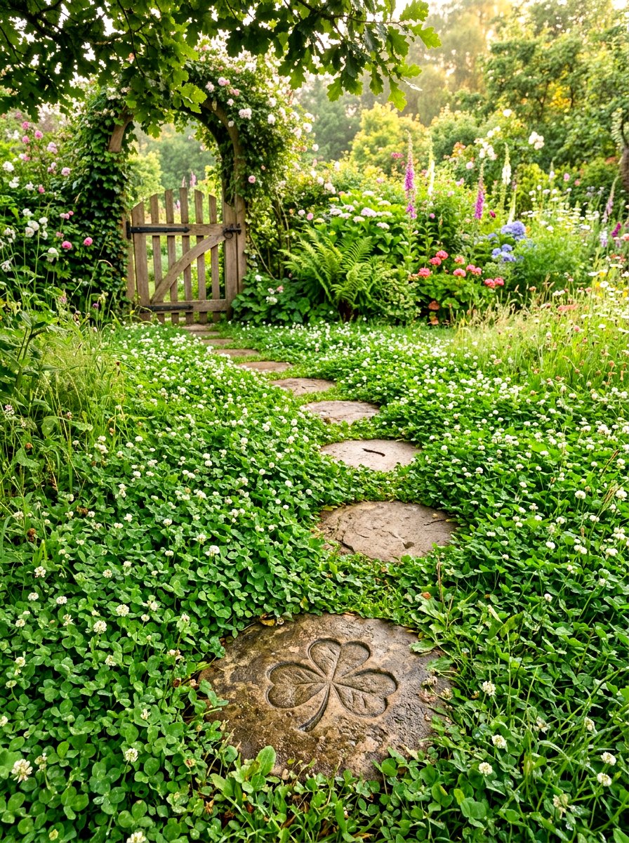 Clover And Stepping Stones - 30 clover backyard ideas