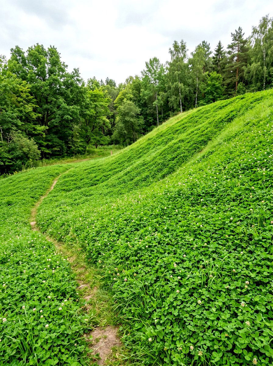Clover Hillside - 30 clover lawn ideas