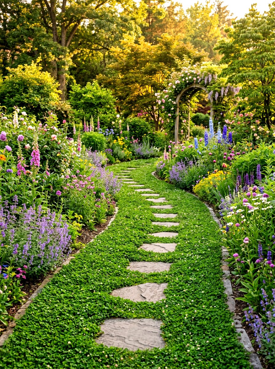 Clover Path - 30 clover lawn ideas