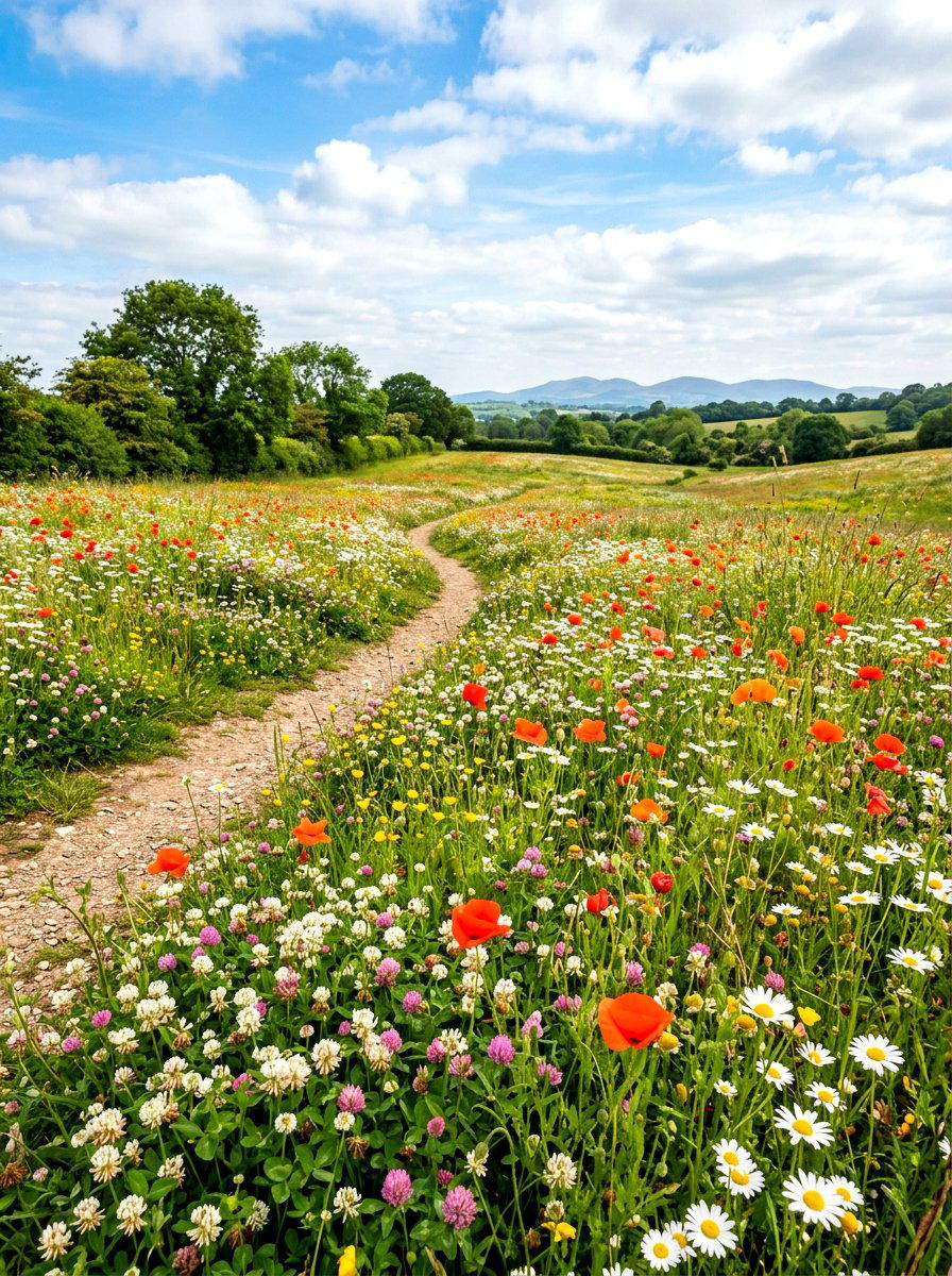 Clover Wildflower Meadow - 30 clover lawn ideas