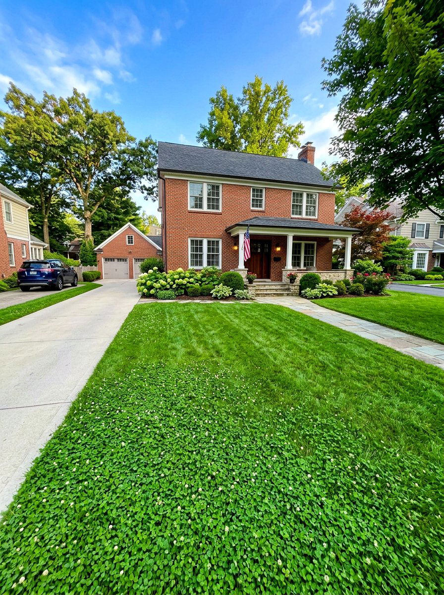 Clover and Fescue Lawn - 30 clover front lawn ideas