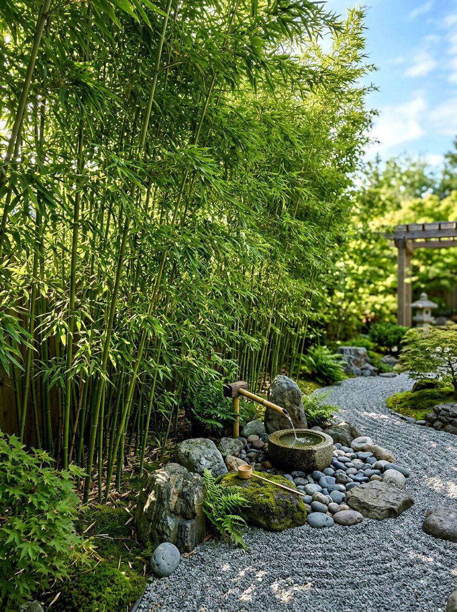 Clumping Bamboo - 30 backyard privacy hedge ideas
