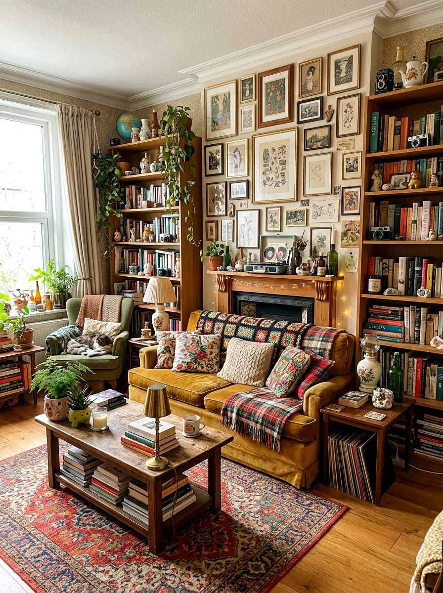 Cluttercore Aesthetic Decor - 30 anti minimal living room ideas