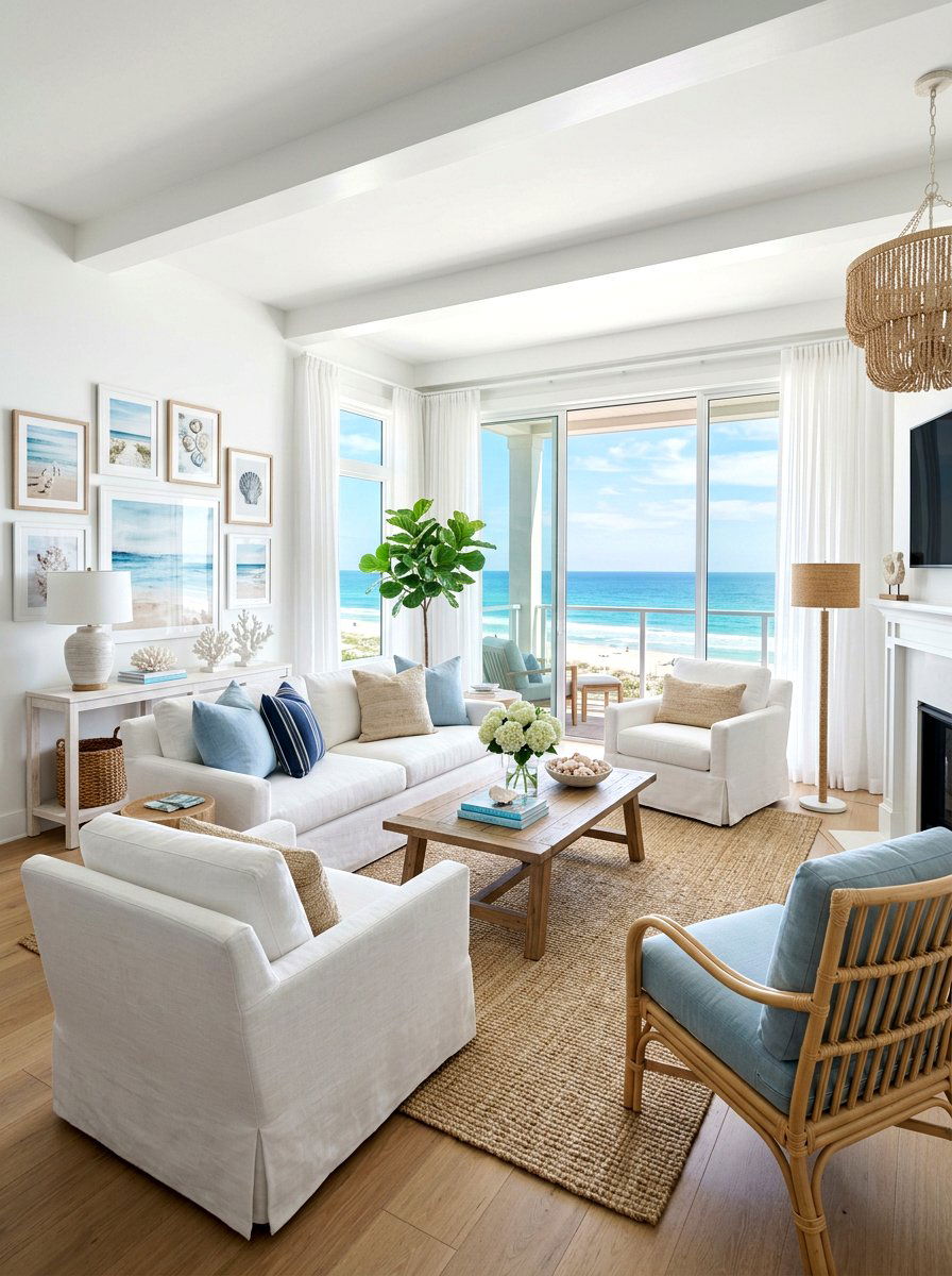 Coastal Apartment Living Room - 30 apartment living room ideas
