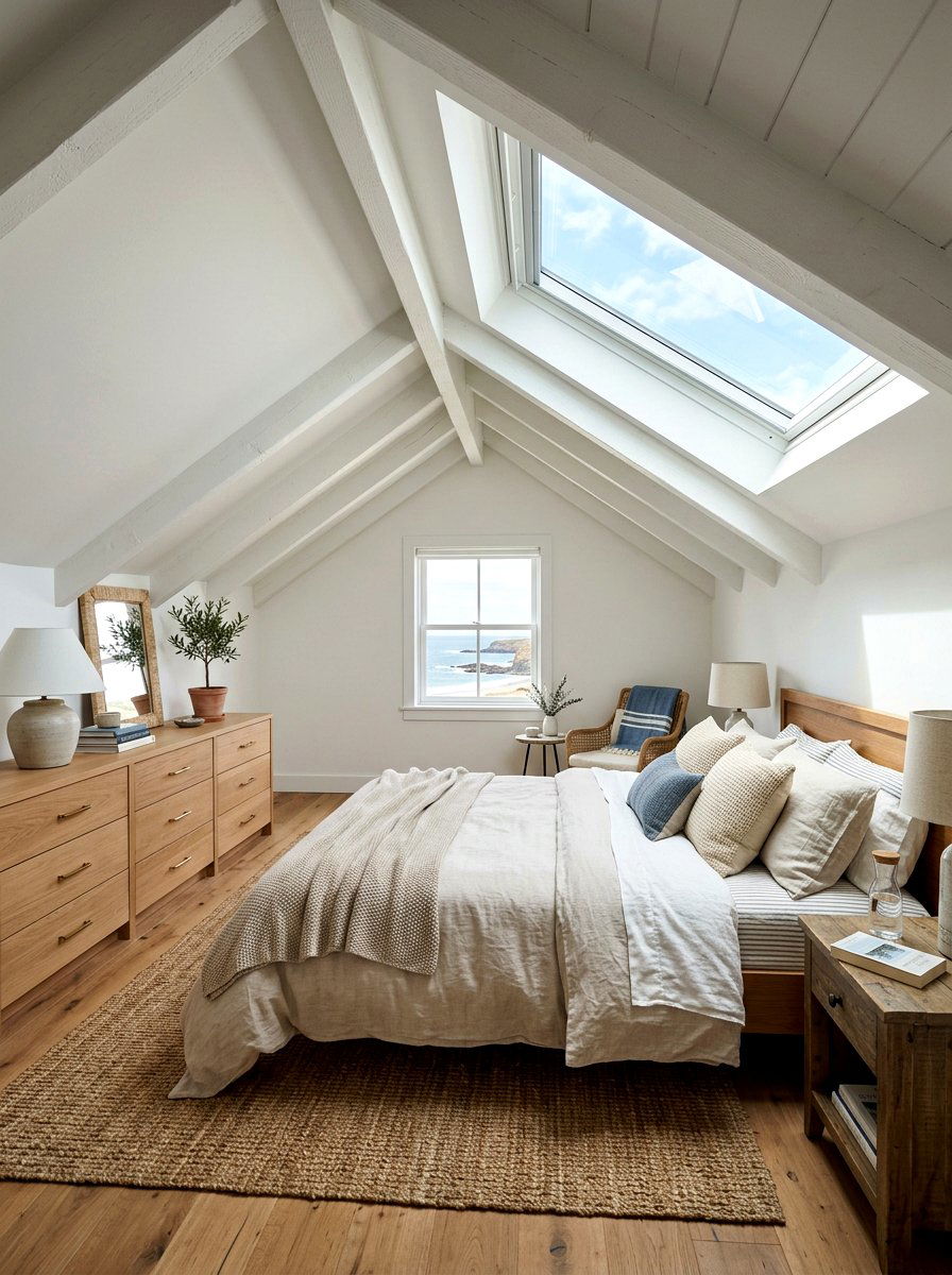 Coastal Attic Bedroom - 30 seaside cottage ideas