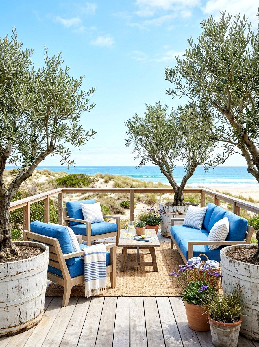 Coastal Backyard Landscaping - 30 potted olive backyard ideas