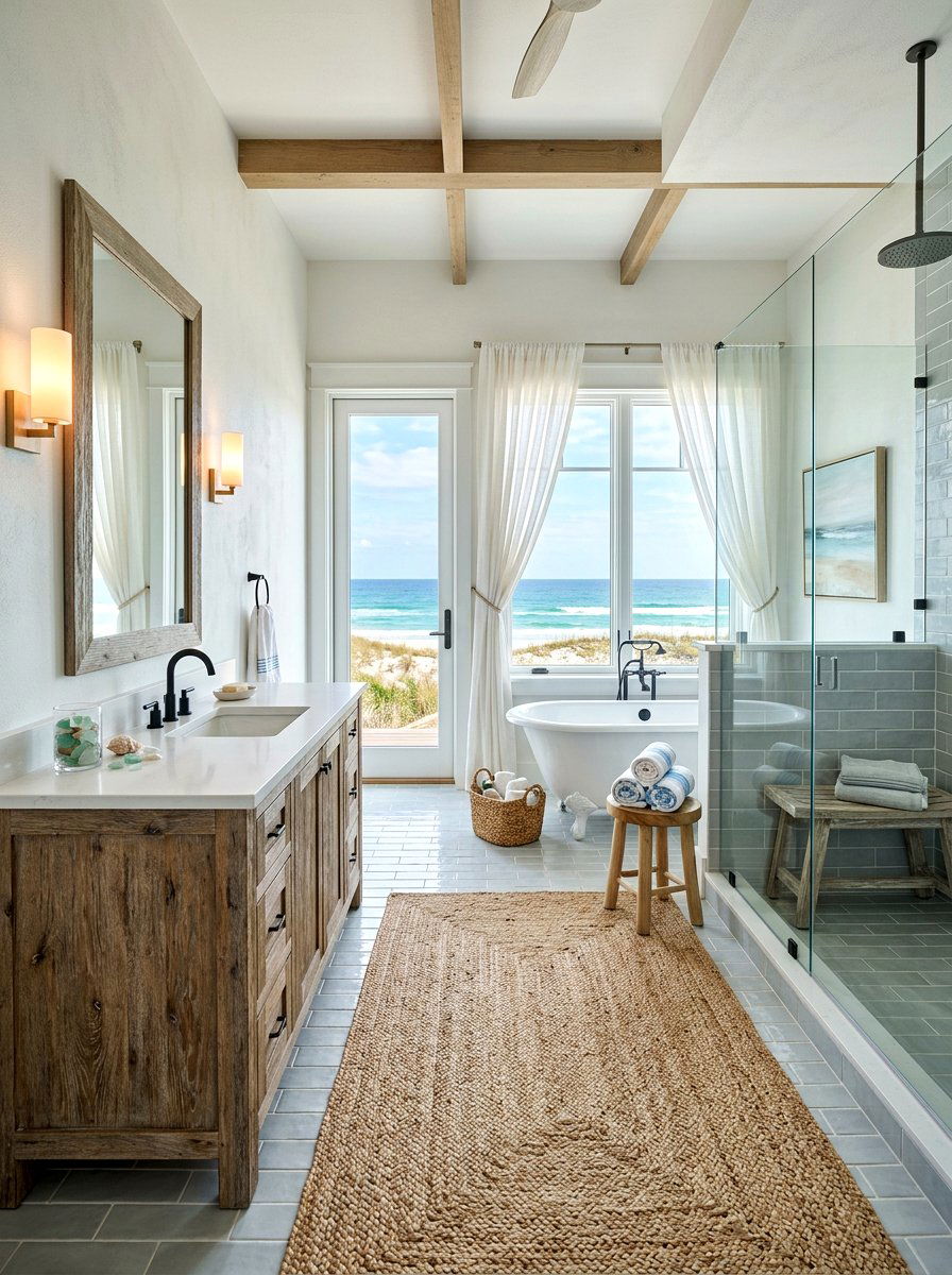 Coastal Bathroom - 30 neutral bathroom ideas