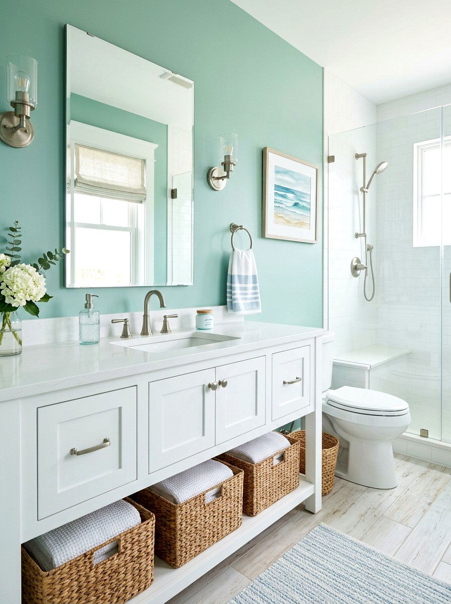 Coastal Bathroom - 30 home and garden makeover ideas